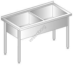 Stół z basenem dwukomorowym 1200x700mm