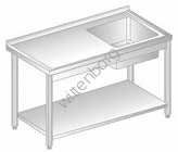 Stół ze zlewem i półką 1400x600mm