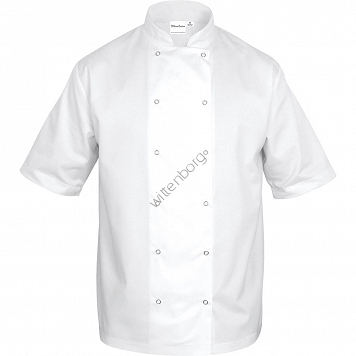 Bluza kucharska, unisex, krótki rękaw, biała, rozmiar M