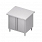 Stanowisko neutralne, zabudowane, drzwi skrzydłowe 800x750x880 mm
