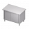 Stanowisko neutralne, zabudowane, drzwi suwane 1200x750x880 mm