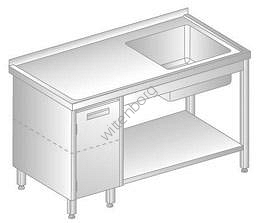 Stół ze zlewem, szafką i półką 1500x700mm
