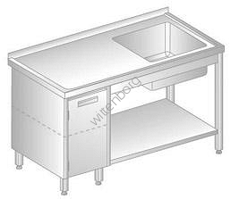 Stół ze zlewem, szafką i półką 1600x600mm