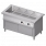 Stanowisko bemarowe wodne 4xGN 1/1, jednokomorowe,z szafką grzewczą, zabudowane, drzwi suwane 1465x750x880 mm