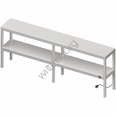 Nadstawka grzewcza na stół podwójna  1500x300x700 mm