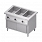 Stanowisko bemarowe wodne 3xGN 1/1, trzykomorowe, zabudowane, drzwi suwane 1132x750x880 mm
