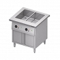 Stanowisko bemarowe wodne 2xGN 1/1, jednokomorowe,z szafką grzewczą, zabudowane, drzwi skrzydłowe 799x750x880 mm