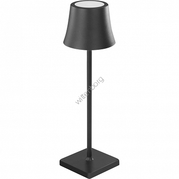 Lampka stołowa LED, bezprzewodowa, czarna, H 375 mm