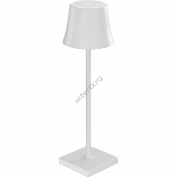 Lampka stołowa LED, bezprzewodowa, biała, H 375 mm