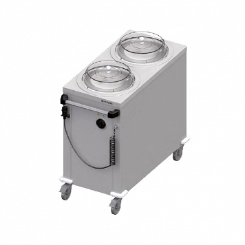 Dystrybutor talerzy podgrzewany podwójny mobilny 1000x510x880 mm