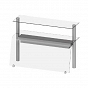 Nadstawka podwójna grzewcza szkło gięte 990x455x700 mm