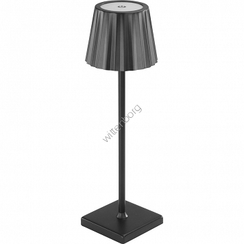 Lampka stołowa LED, bezprzewodowa, czarna, H 375 mm