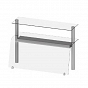 Nadstawka podwójna neutralna szkło gięte 1122x455x700 mm
