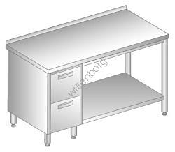 Stół z szufladami i półką 1500x700mm