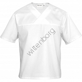 Bluza kucharska, unisex, w serek, krótki rękaw, biała, rozmiar XL