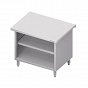 Stanowisko neutralne z dwoma półkami, zabudowane 1400x750x880 mm