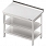 Stół przyścienny z 2-ma półkami 400x600x850 mm skręcany