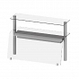 Nadstawka podwójna z oświetleniem szkło gięte 1122x455x700 mm