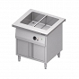Stanowisko bemarowe wodne 2xGN 1/1, jednokomorowe, zabudowane, drzwi skrzydłowe 799x750x880 mm