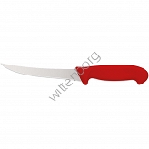 Nóż do oddzielania kości, zagięty, HACCP, czerwony, L 150 mm