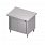 Stanowisko grzewcze płyta neutralna, zabudowane 1400x750x880 mm